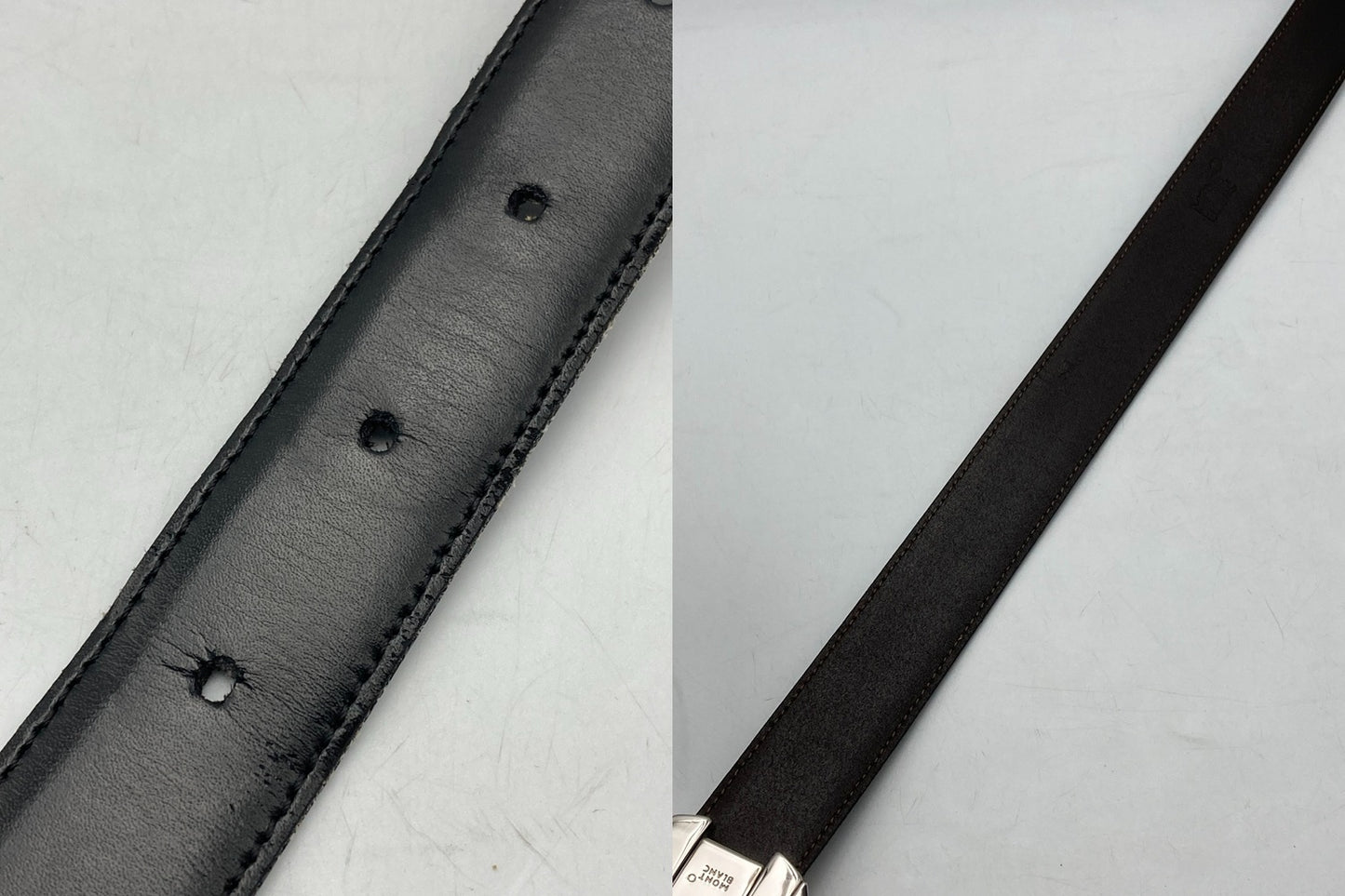 MONT BLANC  モンブラン バックル レザーベルト メンズ 中古 D4