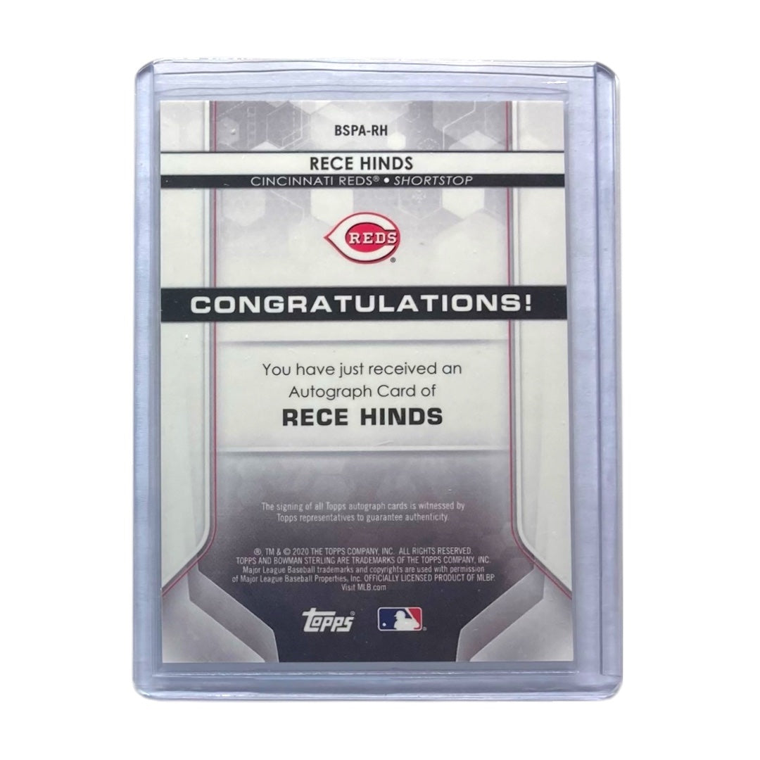 TOPPS MLBカード BOWMAN STERLING RECE HINDS CINCINNATI REDS /50 #BSPA-RH 中古 IT2