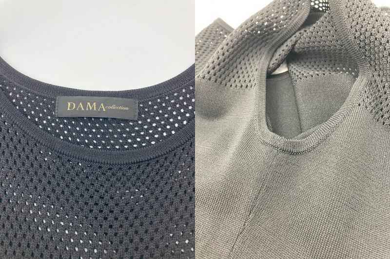 DAMA collection ダーマコレクション ノースリーブ ワンピース サイズLL ブラック 13630-00078 中古 D4