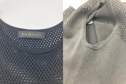 DAMA collection ダーマコレクション ノースリーブ ワンピース サイズLL ブラック 13630-00078 中古 D4