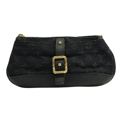 LOUIS VUITTON ルイヴィトン モノグラムミニ アンソフィ ポーチ レディース キャンバス/レザー 化粧 コスメ ネイビー M92697 中古 T1