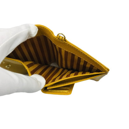 Samantha Thavasa Petit Choice サマンサタバサプチチョイス ×ハリーポッター ハッフルパフ 二つ折り財布 イエロー コンパクト コラボ レディース かわいい 中古 KW1