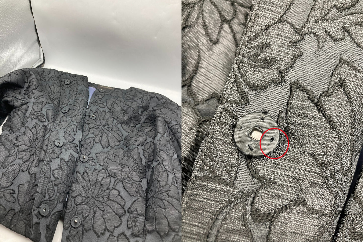 TOMORROWLAND トゥモローランド コレクション ノーカラー ジャケット サイズ36 フラワー 中古 D4