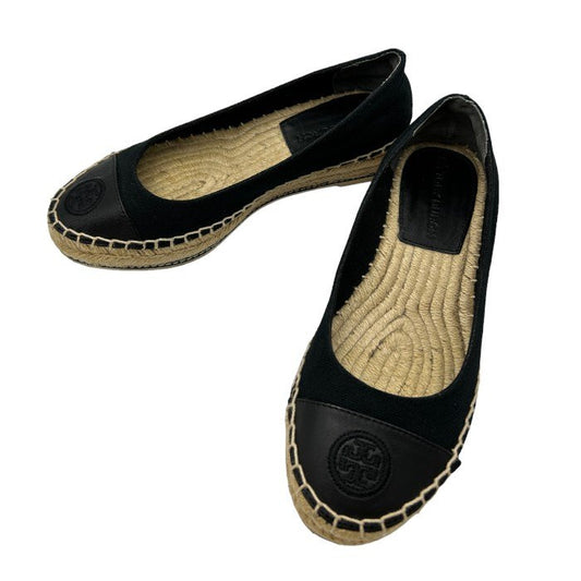TORY BURCH トリーバーチ パンプス レディース エスパドリーユ ウェッジソール ブラック 5サイズ (約22cm) 靴 シューズ 夏 かわいい ブランド 中古 W４
