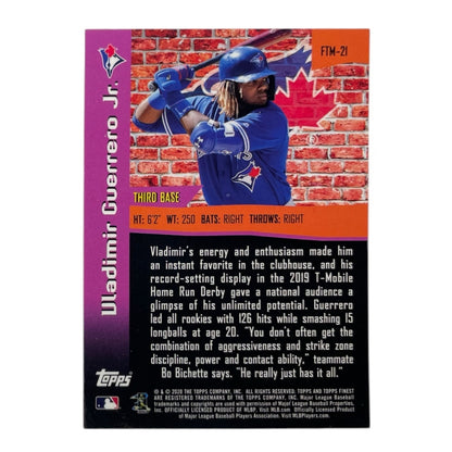 TOPPS MLBカード FINEST VLADIMIR GUERRERO JR. BLUE JAYS #FTM-21 中古 IT2