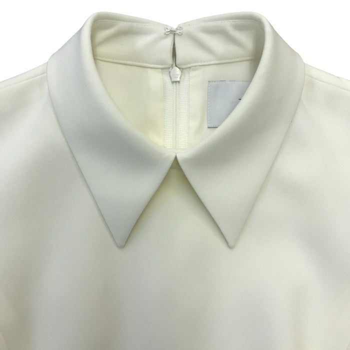 Rene ルネ ワンピース レディース ノースリーブ スリーブレス 襟付き シンプル 無地 カラードレス ホワイト 36サイズ 5416210 中古 T1