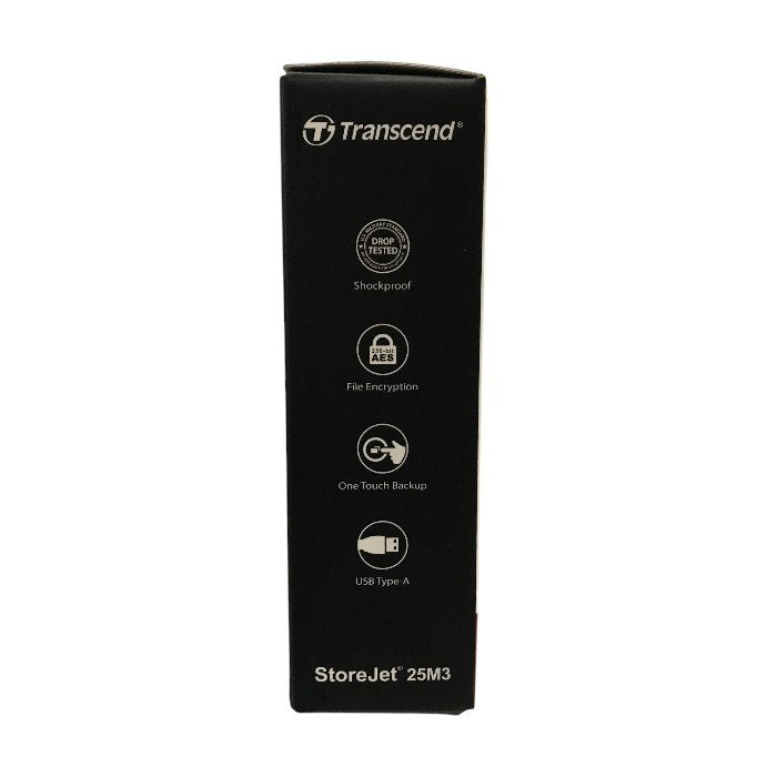 Transcend StoreJet ポータブルHDD 2TB アイロングレー 外付け 耐衝撃 スリムタイプ USB3.1 Gen1 TS2TSJ25M3S 中古 T1
