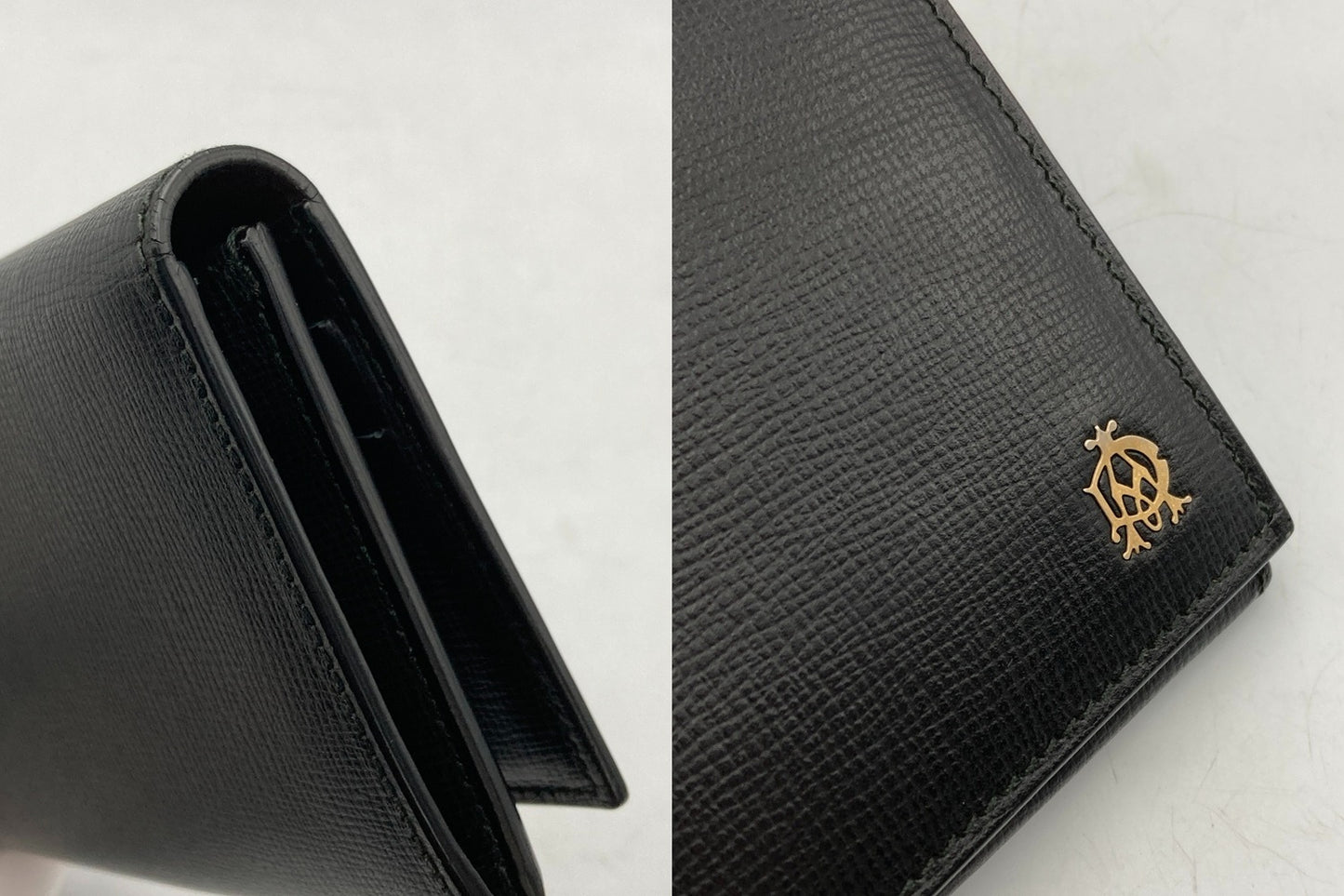 dunhill ダンヒル レザー 2つ折り長財布 ブラック メンズ 中古 D4