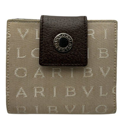 BVLGARI ブルガリ ロゴマニア 2つ折り 財布 小さめ コンパクト ブランド メンズ 中古 W４