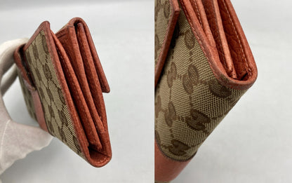 GUCCI グッチ GGキャンバス Wホック 長財布 233013 中古 D4