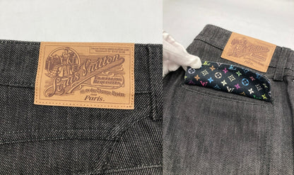 LOUIS VUITTON ルイヴィトン モノグラム マルチカラー クロップド デニムパンツ RW091W WOPA02DAZ サイズ38 レディース 中古 D4