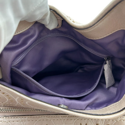 COACH コーチ マディソン マギー パンチングレザー トートバッグ 19625 本革 鞄 ブランド レディース パールベージュ 中古 W４