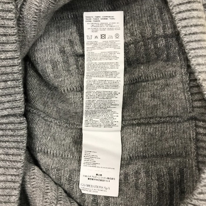 EMPORIO ARMANI エンポリオアルマーニ プルオーバーパーカー メンズ ウール フード グレー Sサイズ 中古 N1