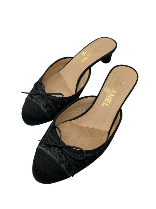 CHANEL シャネル ココマーク ヴィンテージ加工 ミュール G28285Y02533 サイズ37.5 中古 D4