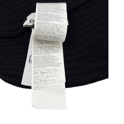 STONE ISLAND ストーンアイランド ニット帽 ブラック V0029 帽子 メンズ ウール 秋 冬 中古 W1