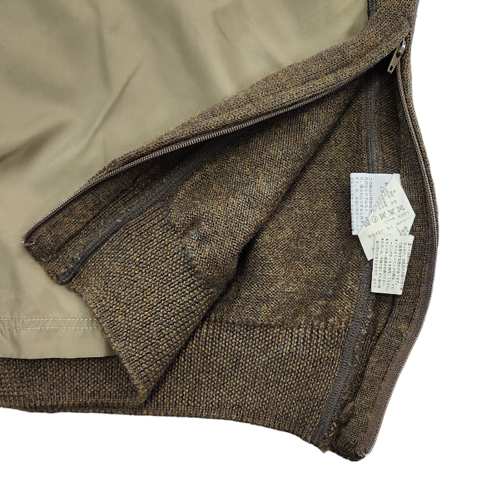 PEARLY GATES パーリーゲイツ ニット パーカー レディース 秋冬 ウール フード セーター サイドジップ ブラウン 1サイズ 055-270120 中古 T1