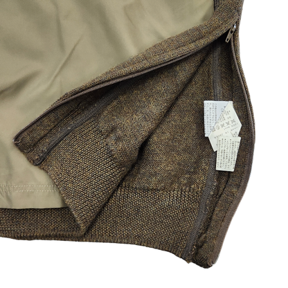 PEARLY GATES パーリーゲイツ ニット パーカー レディース 秋冬 ウール フード セーター サイドジップ ブラウン 1サイズ 055-270120 中古 T1