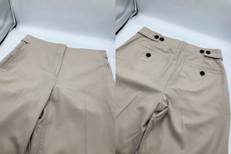 Theory セオリー ギャバジン ストレートワイドパンツ Tailor GAB WP401A サイズ0 中古 D4