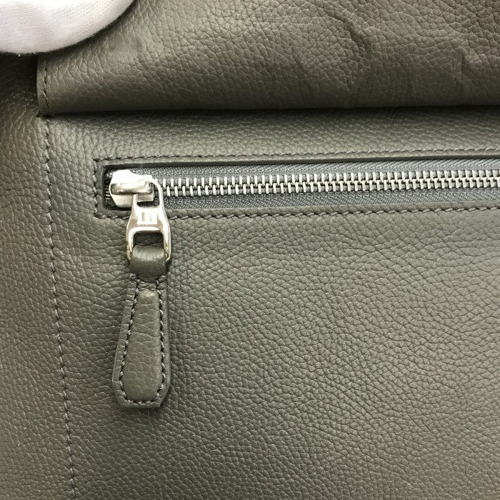 dunhill ダンヒル クラッチバッグ メンズ シボレザー セカンドバッグ ジップポーチ ハンドル付き グレー 中古 T1