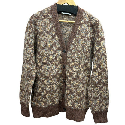 COACH コーチ シグネチャー カーディガン CB640 XS トップス 秋 冬 レディース かわいい 総柄 ブラウン 中古 W４