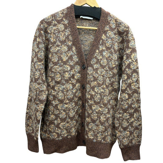 COACH コーチ シグネチャー カーディガン CB640 XS トップス 秋 冬 レディース かわいい 総柄 ブラウン 中古 W４