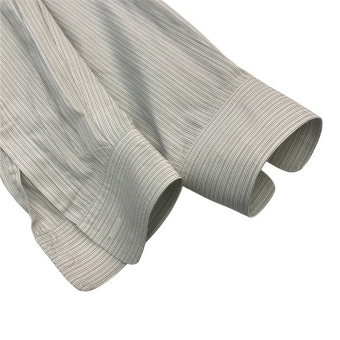 COMME des GARCONS HOMME コムデギャルソンオム シャツ メンズ 長袖 コットン ストライプ ホワイト/グレー HB-050520 中古 T1