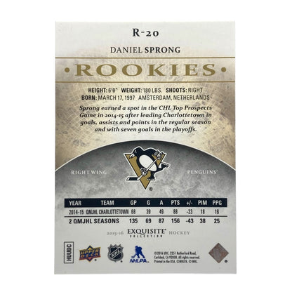 UPPER DECK NHLカード EXQUISITE COLLECTION DANIEL SPRONG PENGUINS 14/41 #R-20 中古 IT2