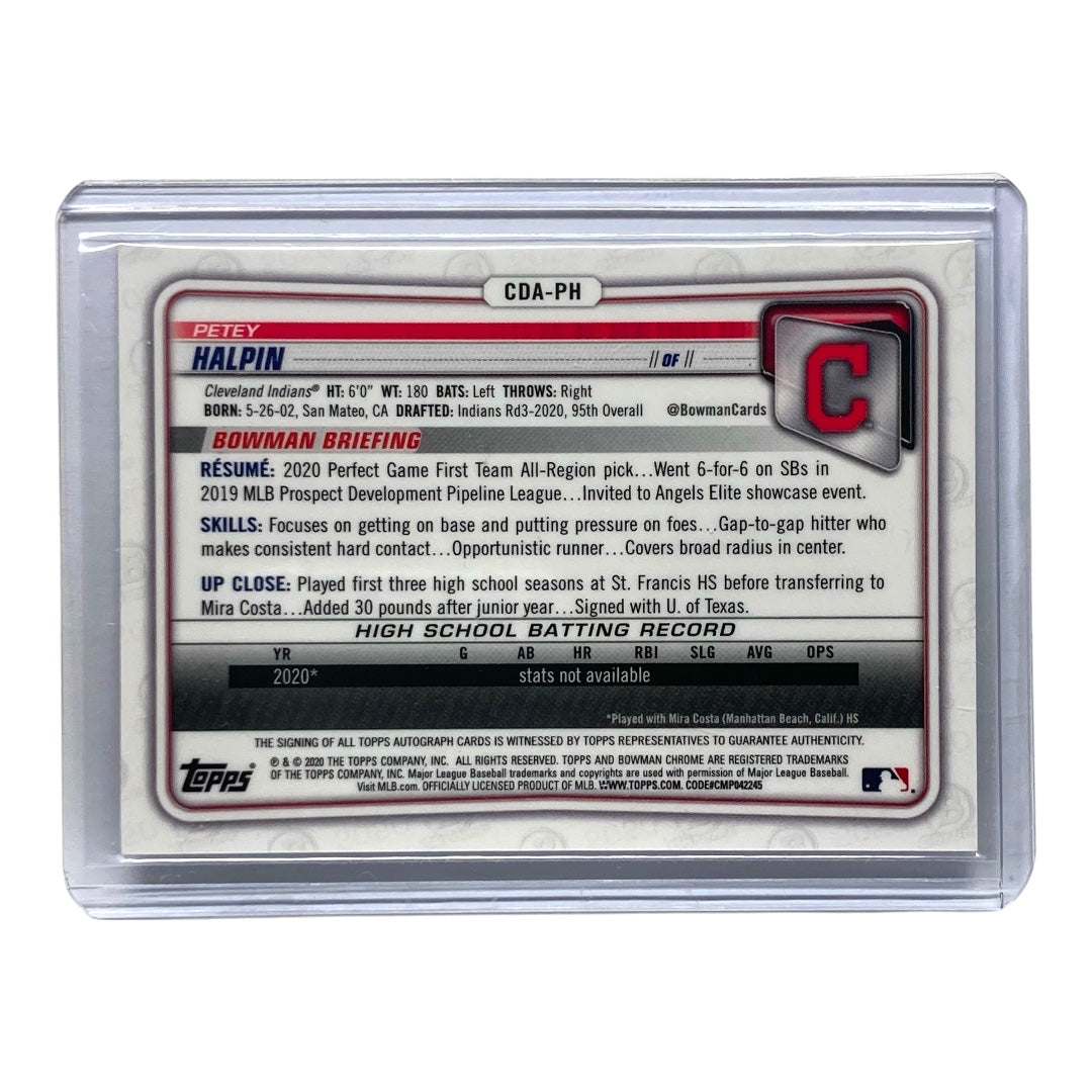 TOPPS MLBカード BOWMAN CHROME PETEY HALPIN GUARDIANS #CDA-PH 中古 IT2