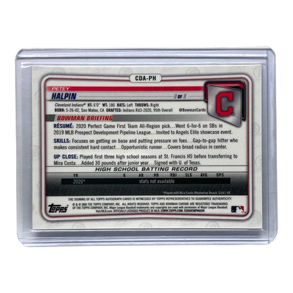 TOPPS MLBカード BOWMAN CHROME PETEY HALPIN GUARDIANS #CDA-PH 中古 IT2
