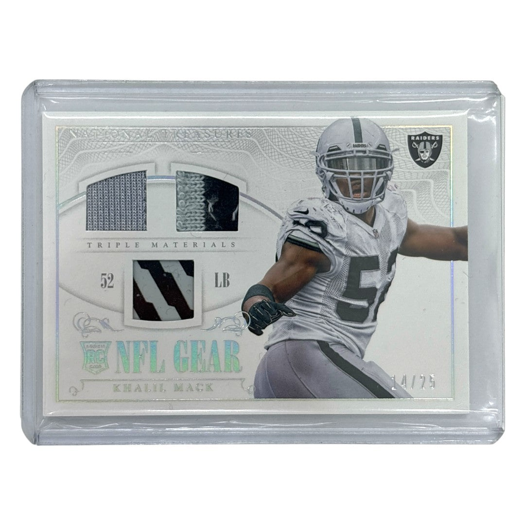 PANINI NFLカード NATIONAL TREASURES KHALIL MACK RAIDERS 14/25 #RGD-KM 中古 IT1