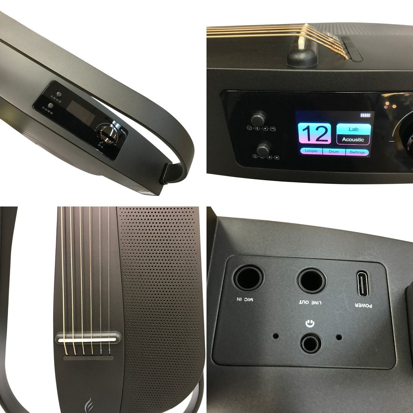 ENYA MUSIC NEXG2 スマートエレキギター ブラック アンプ/スピーカー内蔵 充電式 サイレントギター エレアコ 中古 T1