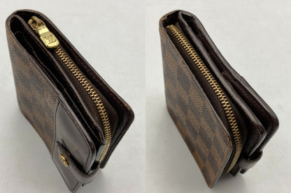 LOUIS VUITTON ルイヴィトン ダミエ エベヌ コンパクトジップ 2つ折り財布  N61668 中古 D4