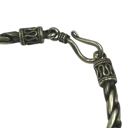 シルバー 925 ネックレス スパイクチェーン バリ いぶし仕上げ 銀 Silver 45cm 中古 T1