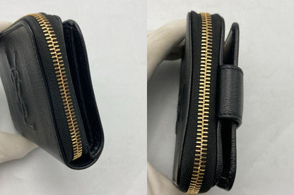 Yves Saint Laurent イヴサンローラン ラウンドファスナー コンパクト財布 中古 D4