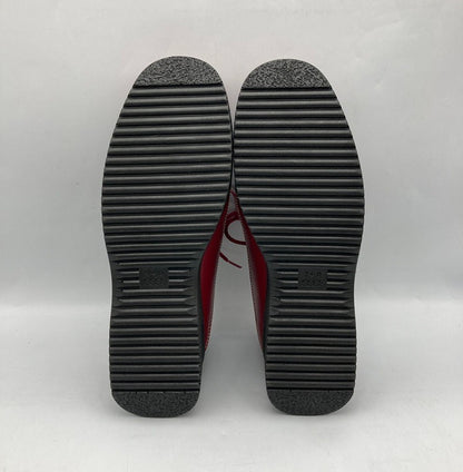 PIERRE RICCI ピエールリッチ 山羊革 4E 軽量 エアウォーキングシューズ  レッド/ダークブラウン 24.0cm 中古 D4