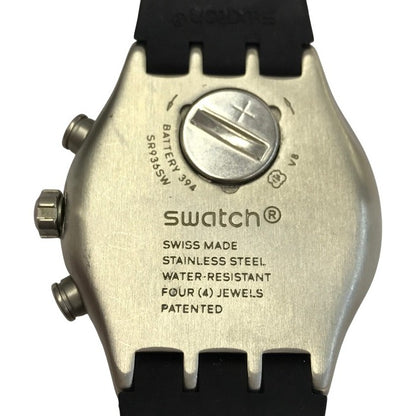 SWATCH NEW IRONY CHRONO JUMP HIGH 腕時計 メンズ アナログ クォーツ アイロニー クロノグラフ ラウンド SS シルバー YVS420 中古 T1