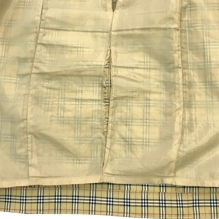 BURBERRY BLUELABEL バーバリー ブルーレーベル ジャンパースカート レディース ポリエステル ワンピース 膝丈 ノバチェック ベージュ 38サイズ FM510-400 中古 T1