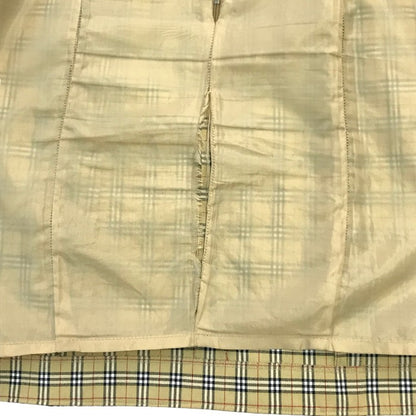 BURBERRY BLUELABEL バーバリー ブルーレーベル ジャンパースカート レディース ポリエステル ワンピース 膝丈 ノバチェック ベージュ 38サイズ FM510-400 中古 T1
