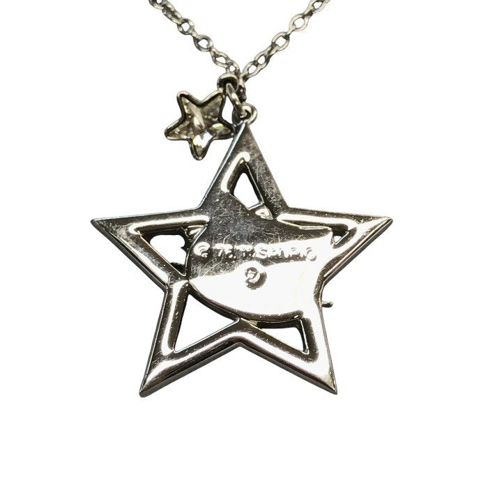 SWAROVSKI スワロフスキー ハローキティ ネックレス レディース 星形 スター Hello Kitty ペンダント シルバーカラー 中古 T1