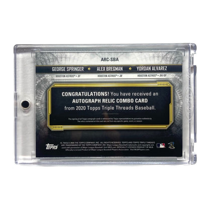 TOPPS MLBカード TRIPLE THREADS GEORGE SPRINGER ALEX BREGMAN YORDAN ALVAREZ ASTROS 15/18 #ARC-SBA 中古 IT2