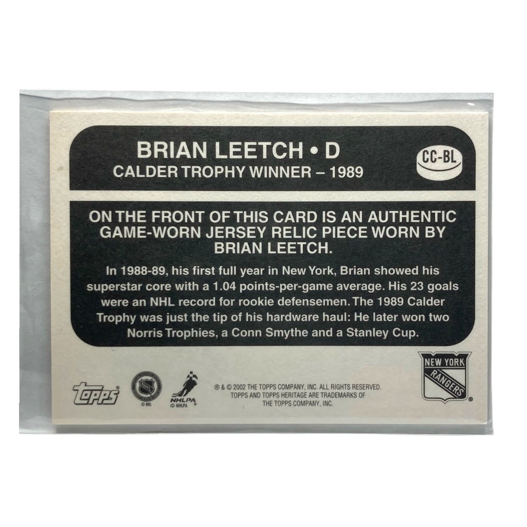 TOPPS NHLカード HERITAGE BRIAN LEETCH RANGERS #CC-BL 中古 IT2