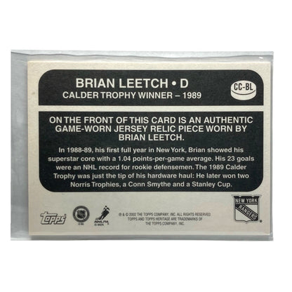 TOPPS NHLカード HERITAGE BRIAN LEETCH RANGERS #CC-BL 中古 IT2