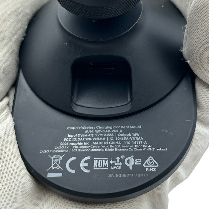 mophie wireless charging car vent mount 充電器 ワイヤレス 充電 カーベントマウント 車載用 中古 W４
