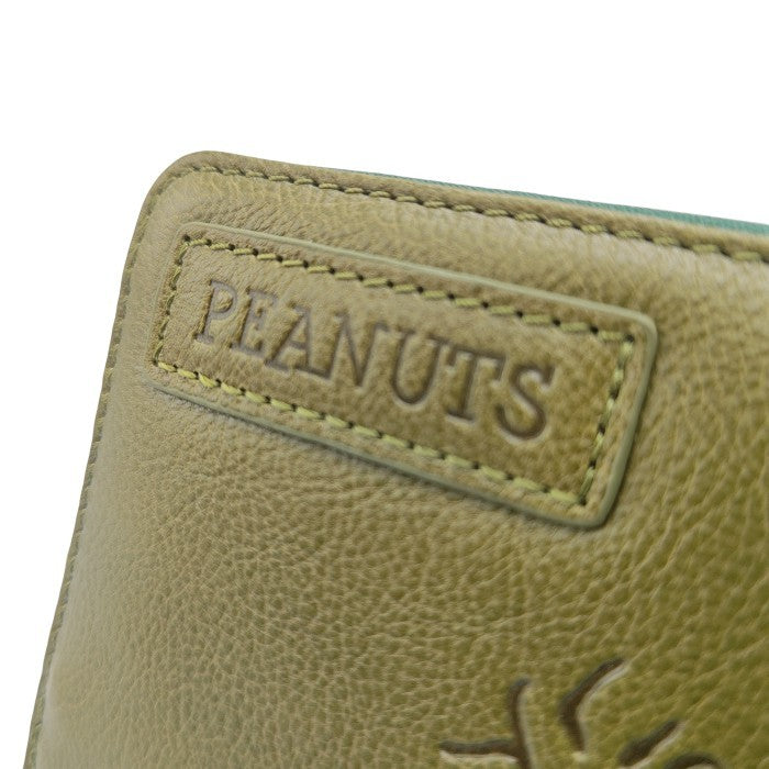 【未使用品】 NADAYA ナダヤ PEANUTS スヌーピー ファスナー 長財布 グリーン sp-73053 中古 H４