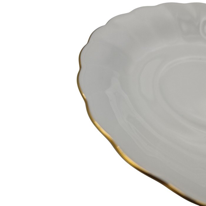 OKURA 大倉陶園 フリル ゴールドライン コーヒーカップ&ソーサー 6客 中古 H4