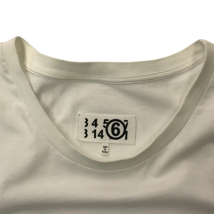MM6 Maison Margiela Tシャツ レディース 半袖 コットン 無地 シンプル 2021 ワンポイント オフホワイト Mサイズ S62GD0087 S23901 中古 T1