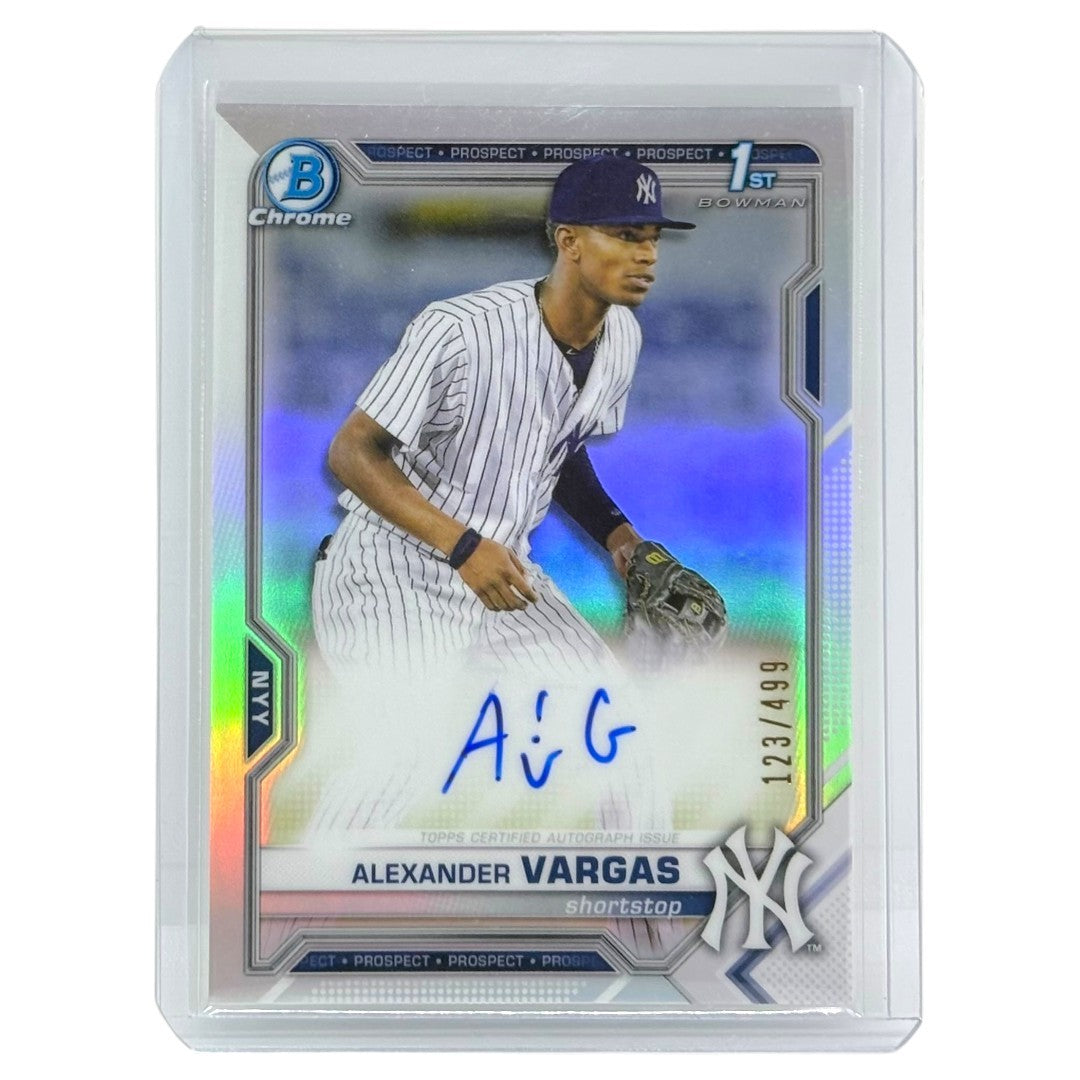 TOPPS MLBカード BOWMAN CHROME 1ST ALEXANDER VARGAS NEW YORK YANKEES /499 #CPA-AV 中古 IT1
