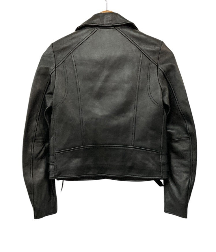 LE CIEL BLEU ルシェルブルー ラムレザー ダブルライダース ジャケット 19S64002-1 サイズ36 レディース 中古 D4