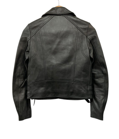 LE CIEL BLEU ルシェルブルー ラムレザー ダブルライダース ジャケット 19S64002-1 サイズ36 レディース 中古 D4