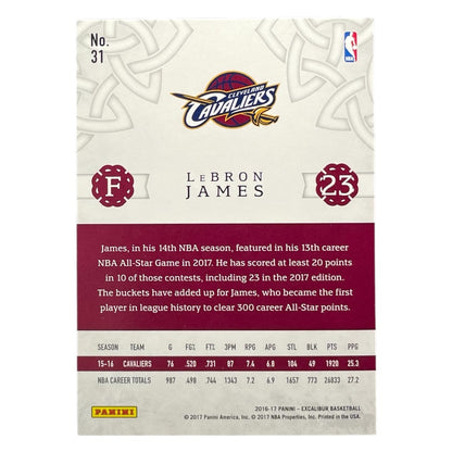 PANINI NBAカード COURT KINGS LEBRON JAMES CLEVELAND CAVALIERS #31 中古 IT2